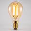 E14 3-staps dimbare LED filament lamp Ø45 mm met amber glas 4,5W 2700K