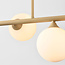 Design hanglamp Aster - beige met melkwit glas, 6-lichts