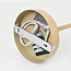 Design hanglamp Aster - beige met melkwit glas, 6-lichts