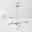 Design hanglamp Aster - beige met melkwit glas, 6-lichts