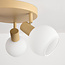 3-lichts plafondlamp Orlando - beige met melkwit glas
