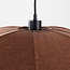 Hanglamp Vea met organische linnen kap in warm bruin