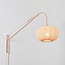 Verstelbare wandlamp Flera - ronde beige stoffen kap
