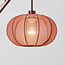 Verstelbare wandlamp Flera met ronde terra roze stoffen kap