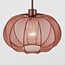 Verstelbare wandlamp Flera met ronde terra roze stoffen kap