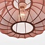 Verstelbare wandlamp Brandel - ronde terra roze stoffen kap