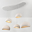 5-lichts Wabi Sabi hanglamp Klori wit steeneffect