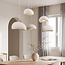 5-lichts Wabi Sabi hanglamp Klori wit steeneffect