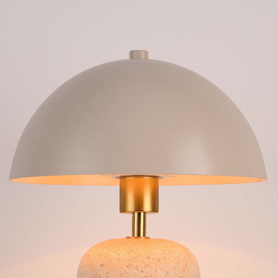 Tafellamp Celestine - keramieken voet met limestone effect