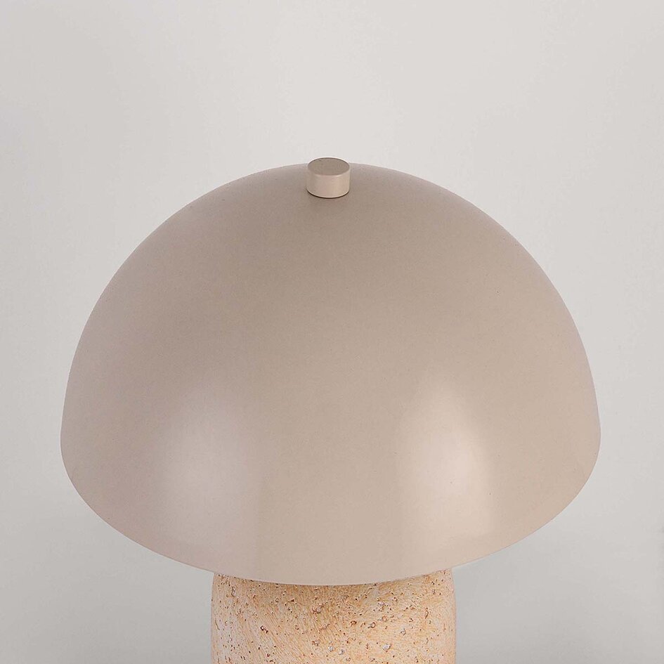 Tafellamp Celestine - keramieken voet met limestone effect