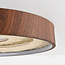 3-staps dimbare plafondlamp Cercul met geïntegreerde LED en beige steeneffect - walnootlook
