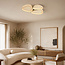 Plafondlamp Elpisie met 3-staps dimbare LED en steeneffect - beige