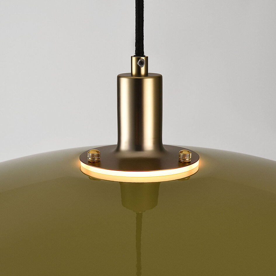 Hanglamp Alfyn met gelaagde kappen - khaki groen