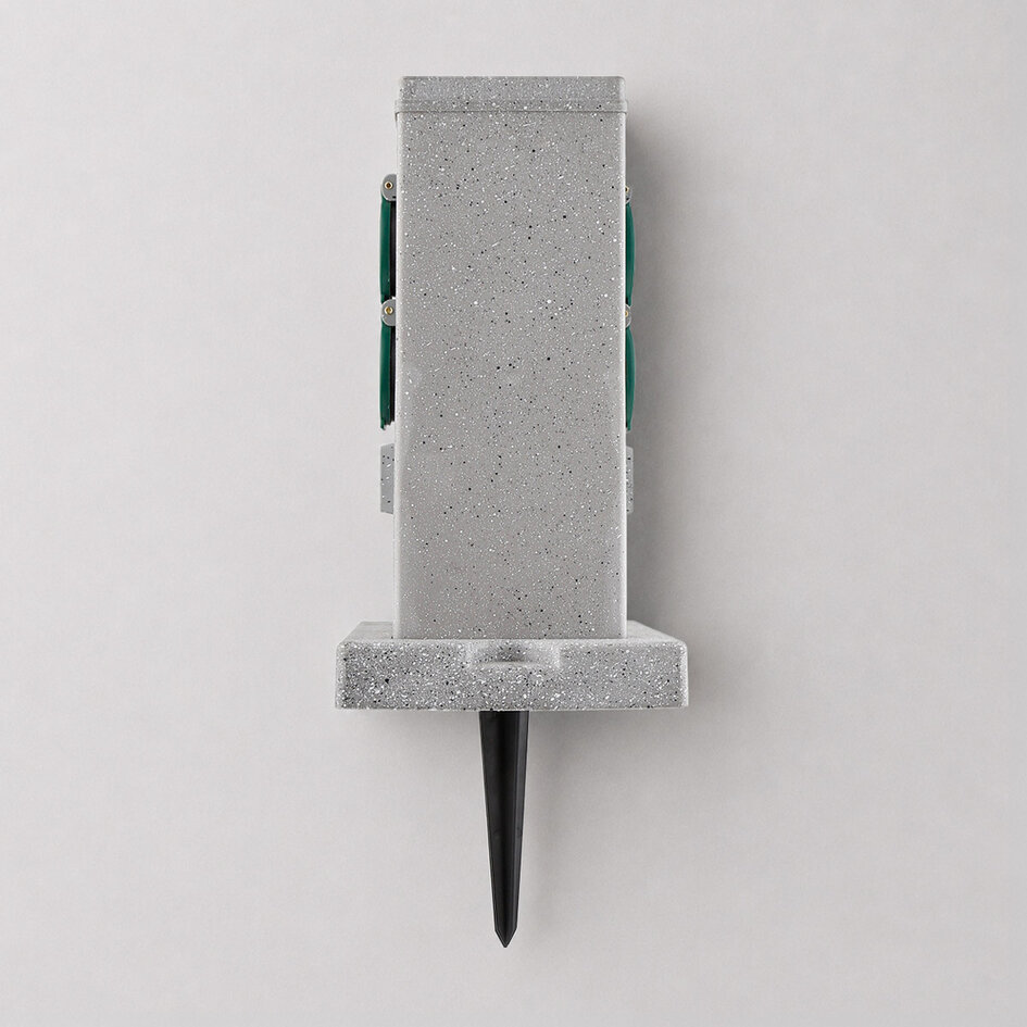 Smart Wifi 4-voudig buitenstopcontact IP44 - steenlook