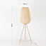 Vloerlamp Solvo van stof - lichtbeige
