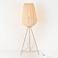 Vloerlamp Solvo van stof - lichtbeige