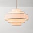 Hanglamp Zavon met gelaagde linnen kappen - gebroken wit