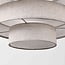 Hanglamp Zavon met gelaagde linnen kappen in beige