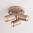 3-lichts plafondspot Nivo met draaibare spots - zandbeige