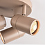 3-lichts plafondspot Nivo met draaibare spots - zandbeige