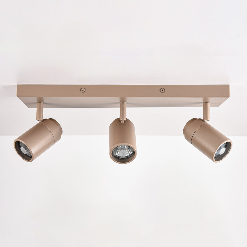 Plafondspot Tivo met 3 draaibare spots - zandbeige