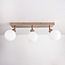 Plafondlamp Vano met 3 draaibare lichtpunten - zandbeige met melkwit glas