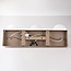 Plafondlamp Vano met 3 draaibare lichtpunten - zandbeige met melkwit glas