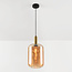 Hanglamp Sofito goud met amber glas
