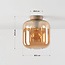 Plafondlamp Soli beige met amber glas