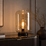 Tafellamp Solo zwart met amber glas