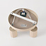 3-lichts draaibare plafondlamp Bruna met geribbelde spots - beige