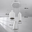 3-lichts moderne Wabi Sabi hanglamp met steeneffect wit - Kage