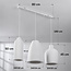 3-lichts Wabi Sabi hanglamp Iki - wit steeneffect