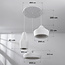 3-lichts hanglamp wit in Wabi Sabi stijl - Mizu