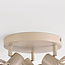 Plafondlamp Kelly met 3 draaibare metalen kappen - zandbeige