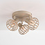 Plafondlamp Kelly met 3 draaibare metalen kappen in zandbeige