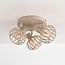 Plafondlamp Kelly met 3 draaibare metalen kappen - zandbeige