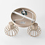 Plafondlamp Kelly met 3 draaibare metalen kappen - zandbeige