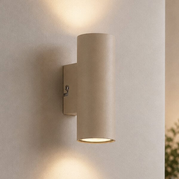 Wandlamp Brunio up & down - zandbeige