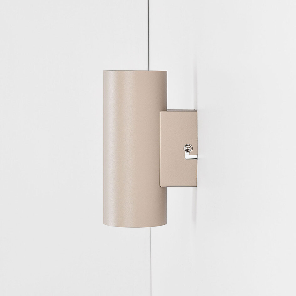 Wandlamp Brunio up & down - zandbeige