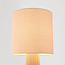 Vloerlamp Papira naturel met linnen kap