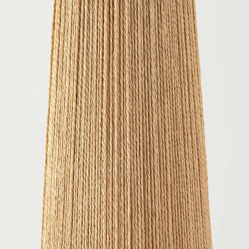 Vloerlamp Papira naturel met linnen kap