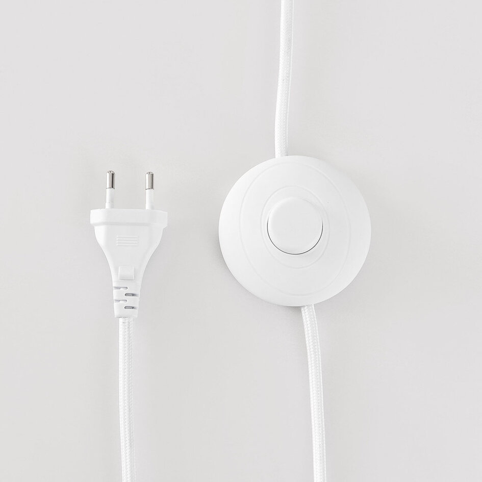 Vloerlamp Papira naturel met linnen kap