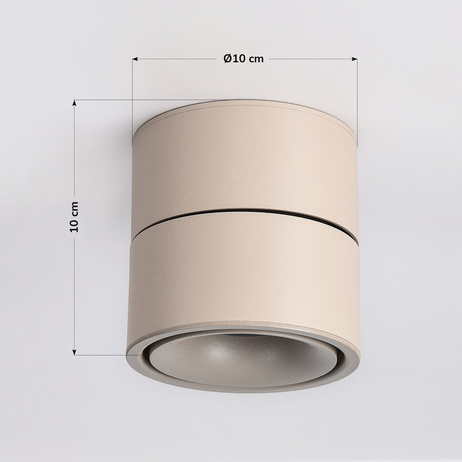Dim-to-warm opbouwspot Julie in beige