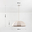 Hanglamp Lotta met stoffen kap - gebroken wit