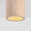 Plafondlamp Amara - travertin (natuursteen) en hout
