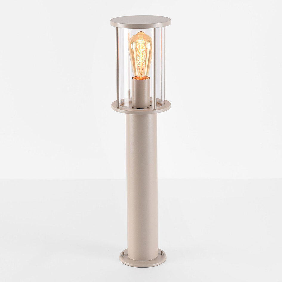 Staande buitenlamp Penn met helder glas - beige