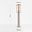 Staande buitenlamp Penn met helder glas - beige
