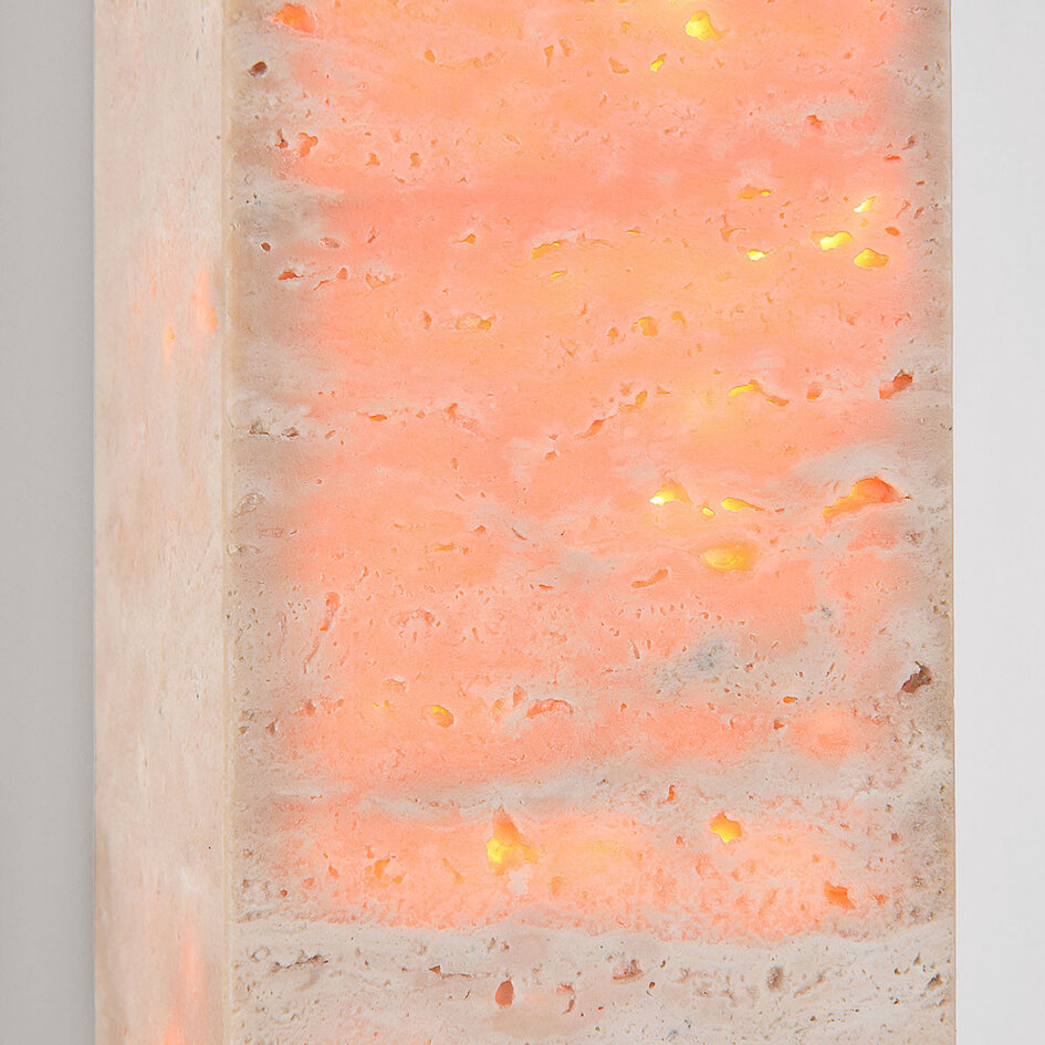 Wandlamp Brian van travertin (natuursteen) - up & down