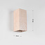 Wandlamp Brody met travertinlook - up & down